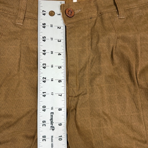 Superdry Mens Brown Pleated Chinos Pants Classic Fit Chino Trousers 34 - Picture 7 of 13